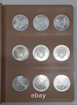1986-2015 American Silver Eagle Set 30 BU Coins in Dansco Album Pages