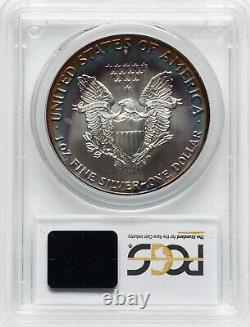 1990 Silver Eagle Dollar PCGS MS67 Beautiful Rainbow Toning Frosty Devices