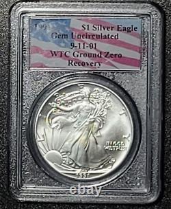 1991 Silver Eagle Wtc 9-11 Ground Zero Recovery Pcgs Gem Unc Je18