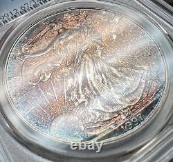1997 American Silver Eagle PCGS MS67 Nicely Toned Registry Coin TV $1 ASE 1 oz