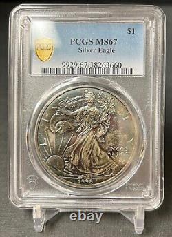 1998 American Silver Eagle PCGS MS67 Nicely Toned Registry Coin TV $1 ASE 1 oz