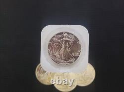 1 Tube of 20 1989 American Silver Eagle Brilliant UNC. 999 1 Troy oz Coin