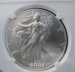 2001 American Silver Eagle NGC MS70 Mercanti Signed