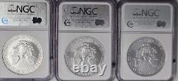 2003 MS70 Silver American Eagle NGC Brown MS 70 SLIGHTLY CRACKED HOLDER
