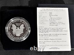 2004w US MINT. 999 SILVER PROOF COIN AMERICAN EAGLE ONE (1) OUNCE +BOX/CASE/COA