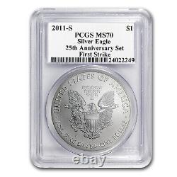 2011-S Silver Eagle MS-70 PCGS (FS, 25th Anniv, John Mercanti) SKU#70626