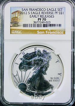 2012-S American Silver Eagle NGC Reverse Proof-70 -Early Releases