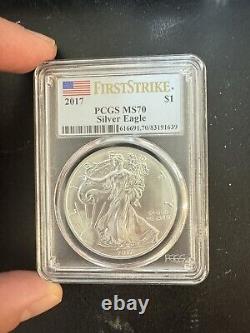 2017 $1 American Silver Eagle MS70 PCGS First Strike