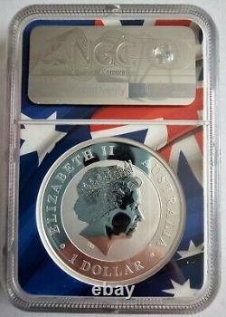 2018 Australia 1oz Wedge Tailed Eagle NGC MS69 UK FLAG 1oz Fine Silver 9999 BU