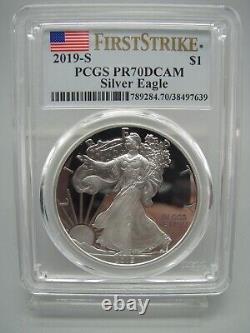 2019-S Proof American Silver Eagle PCGS PR 70 Deep Cameo First Strike