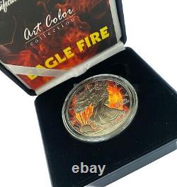 2020 1 Oz Silver $1 SUN FLARE EAGLE Colored Ruthenium Plated Coin LAST PIECE