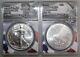 2021 American Silver Eagle Dollars Type 1 And Type 2 Coin Set Ms70 First Strike