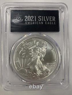 2021-S Silver Eagle T-1 Emergency Issue- PCGS- MS 70- First Strike- Black Label