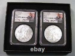 2021 Silver American Eagles T1 & T2 Double Signature Moy/Ryder NGC MS70. #39