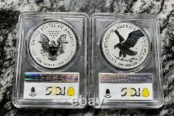 2021 Silver Eagle Designer Edition 2-Coin Set Reverse Proof PR69 FS PCGS
