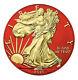 2021 Space Red/24k Gold 1 Oz Silver Eagle T2 $1 Coin Space Metals (rare)