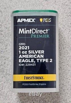 2021 T2 American Eagle 1oz Troy Silver Roll Apmex Mint Direct First Strike