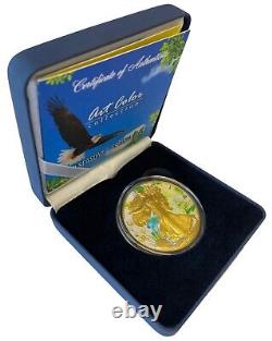2022 1 Oz Silver $1 SPRING AMERICAN EAGLE Gilded Colored Coin