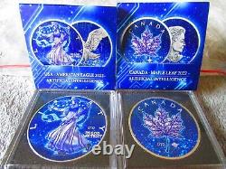 2022 ARTIFICIAL INTELLIGENCE Maple & Eagle 2 x 1oz Silver Coins LOW & MATCH COA