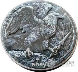 BALD EAGLE IN BATTLE 2 Oz Silver Coin 2 Guards Truth Guard 2024