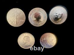 Bullion/Stacking starter pack FIVE different 1oz. 999 silver gov backed coins