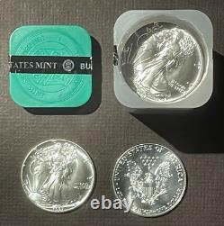 Original 1987 Roll Of 20 American Silver Eagles Coins 0.999 Fine Silver 05790