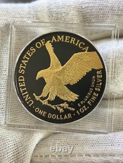 Silver American Eagle 24K Gold & Black Platinum 2024 250ex
