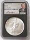 Top Pop 1986 American Silver Eagle Ryder Signed $1 Black Core 1 Oz Ngc Ms 70