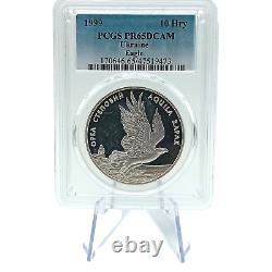 Ukraine Republic 1999 10 Hryven (Steppe Eagle) Silver (. 925)