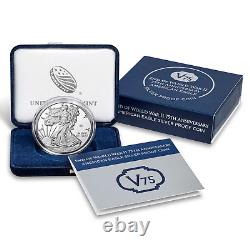 United States 2020-W V75 1oz. 999 Fine Silver Eagle Proof Coin Box & COA