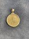 Without Stone American Eagle Coin Unisex Pendant 14k Yellow Gold Plated Silver