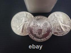 1 Tube de 20 American Silver Eagle Brillant UNC 1989.999 1 once Troy.