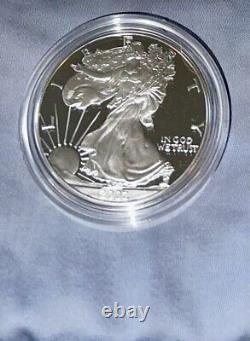 2002-W 1 oz Proof Silver American Eagle (avec boîte et certificat d'authenticité)