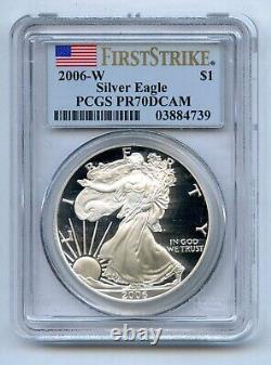 2006-W Silver Eagle $1 PCGS PR 70 DCAM Première Frappe