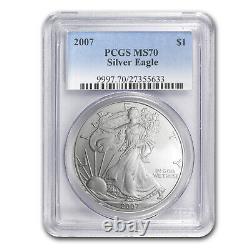 2007 Aigle d'argent américain MS-70 PCGS (Set du registre) SKU #58218