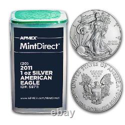 2011 1 oz Aigles américains en argent (Tube MintDirect de 20 pièces) SKU #59711