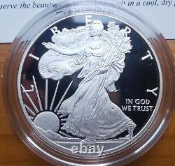 2011-W 1 Once Preuve American Silver Eagle Pièce 0.999 Avec OGP & COA