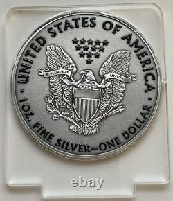 2020 1 Once d'argent fin 999 American Silver Eagle Dollar colorisé en gris