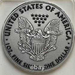 2020 1 Once d'argent fin 999 American Silver Eagle Dollar colorisé en gris