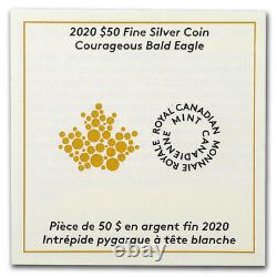 2020 Canada 5 oz Silver $50 Courageous Bald Eagle SKU#208021 
<br/> 	<br/> 2020 Canada 5 oz Argent $50 Aigle Chauve Courageux SKU#208021
