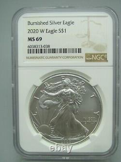 2020-W American Silver Eagle Brûlé NGC MS 69