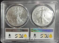 2021 Aigle d'argent Type 1 & 2 Dernière et Première Production de la Monnaie de West Point PCGS MS70