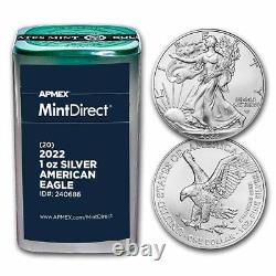 2022 Aigles d'argent américains (tube MintDirect de 20 pièces) SKU#240686