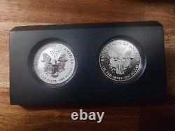 Aigle américain 2013-W West Point Deux pièces preuve/contre-preuve en argent avec boîte COA