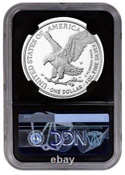 Aigle américain en argent 1 oz. 2023-W 1 $ NGC PF70 UC FR Étiquette d'aigle noire