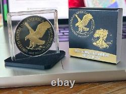 Aigle américain en argent 24 carats, or 24K et platine noir 2024, 250 exemplaires