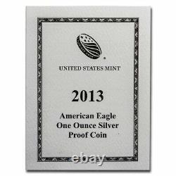 Aigle américain en argent de 1 oz preuve 2013-W (avec boîte et certificat d'authenticité) Référence #73855