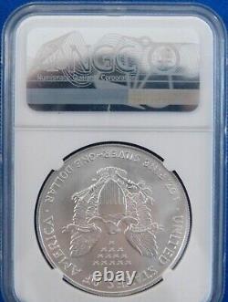 Aigle d'argent américain de 2001 NGC MS70 signé Mercanti