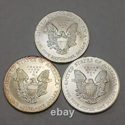 Eagle d'argent américain 1 oz 999 fine 2000, 2001, 2002 ASE