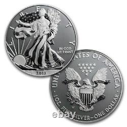 Ensemble de deux pièces d'argent American Eagle de 2013-W, West Point (avec boîte et certificat d'authenticité) SKU #76075